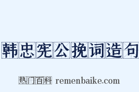 韩忠宪公挽词造句是什么意思的图片